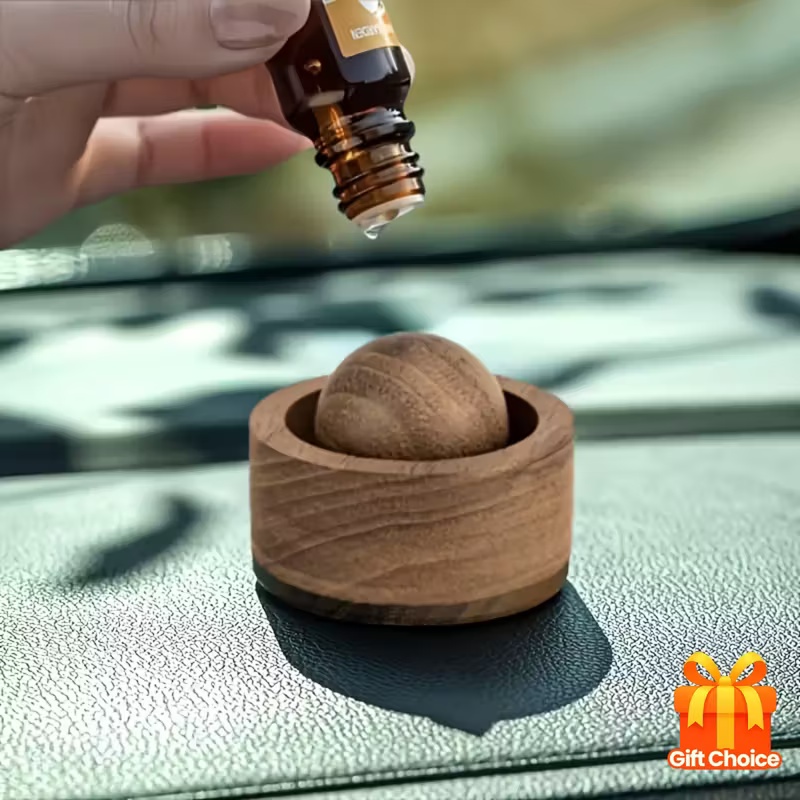 Home Fragrance Premium - Diffusore di aromi rotante in legno
