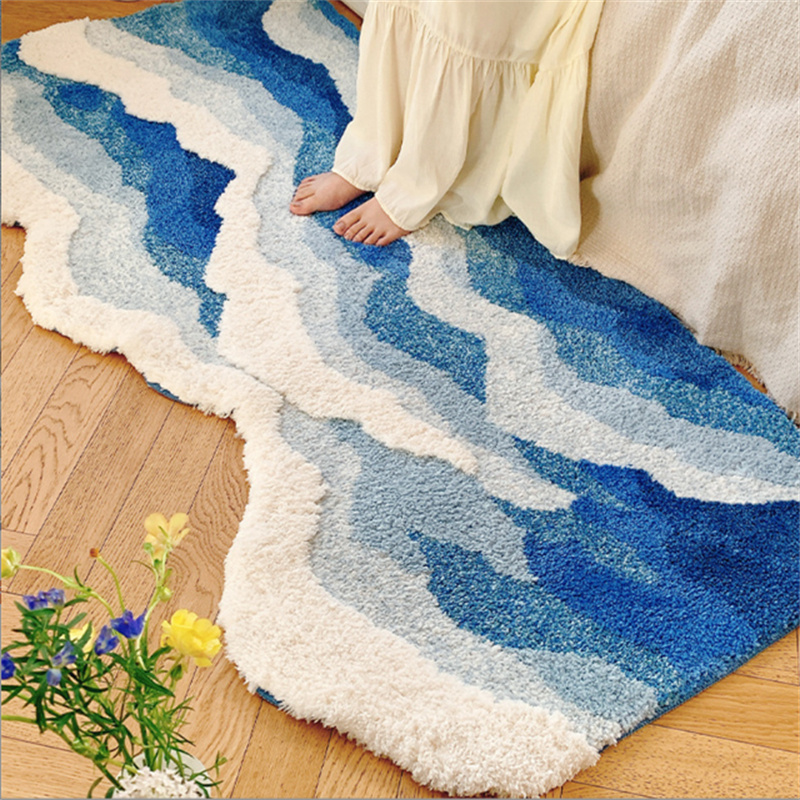 Home Fragrance Ocean Breeze - Tappeto Runner Morbido Effetto Onde Oceaniche