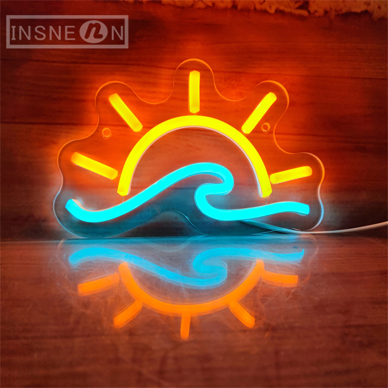 Home Fragrance Ocean Breeze - Wave Sunset Neon Sign LED Sole