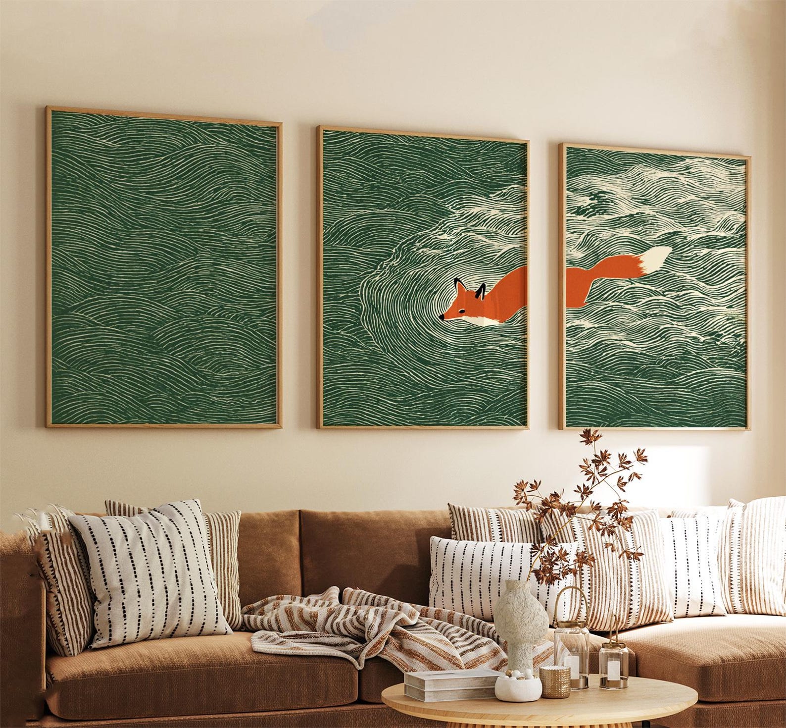 Home Fragrance Ocean Breeze - Set di 3 Stampe d'Arte su